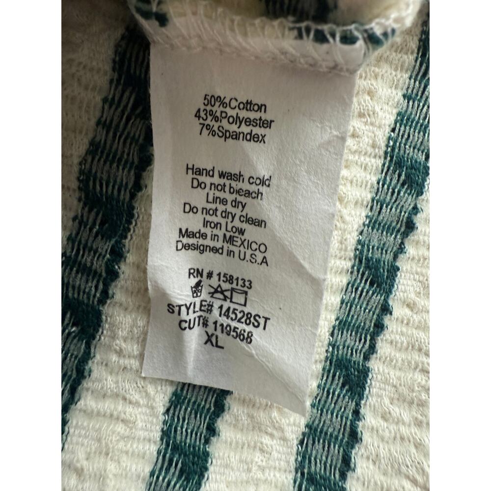 Staccato Green Striped Long Sleeve Top NWOT Size XL - Picture 3 of 4